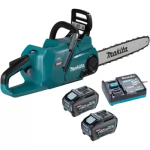 Image of Makita UC016G 40v Max XGT Cordless Brushless Chainsaw 400mm 2 x 5ah Li-ion Charger