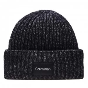 Image of Calvin Klein Chunky Knit Beanie Ladies - BLACK BAX
