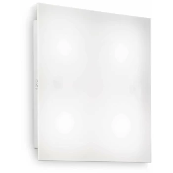 Image of Ideal Lux Flat - 4 Light Large Ceiling Flush Light White