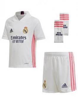 Image of Adidas Real Madrid Infant Home 2020/21 Mini Kit - White
