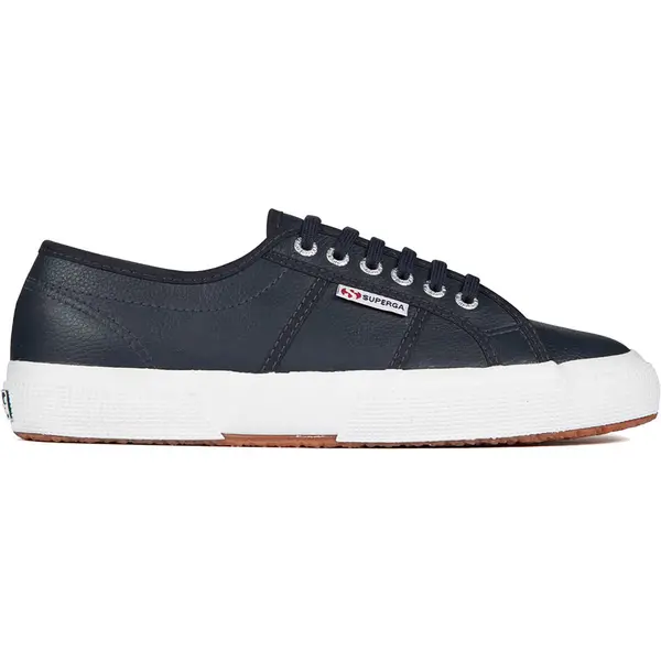 Image of Superga Mens 2750 EFGLU Leather Trainers Shoes - UK 10