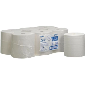 Image of Scott Hand Towels White (6-Rolls) - Scott Hygiene
