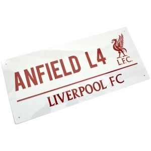 Image of Liverpool Anfield L4 Red Text Street Sign