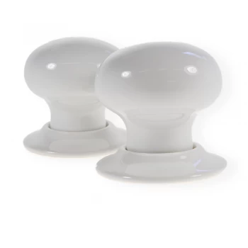 Image of LocksOnline White Porcelain Mortice Door Knob Set