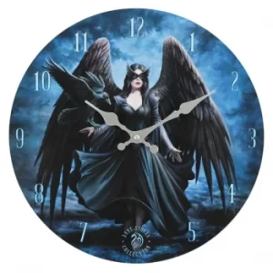 Image of Anne Stokes Raven MDF Clock