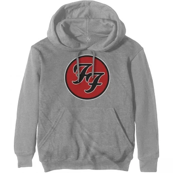 Image of Foo Fighters - FF Logo Unisex Medium Pullover Hoodie - Grey