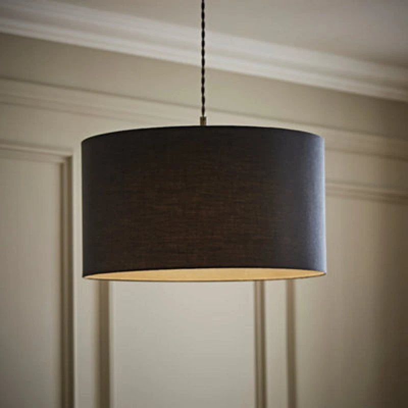 Image of MINISUN Ceiling Light Shade Lampshade Drum Pendant Easy Fit Small Medium Large Lighting - Large - Charcoal 26267