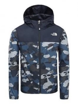 Image of The North Face Boy'S Reactor Wind Jacket - Blue Camo