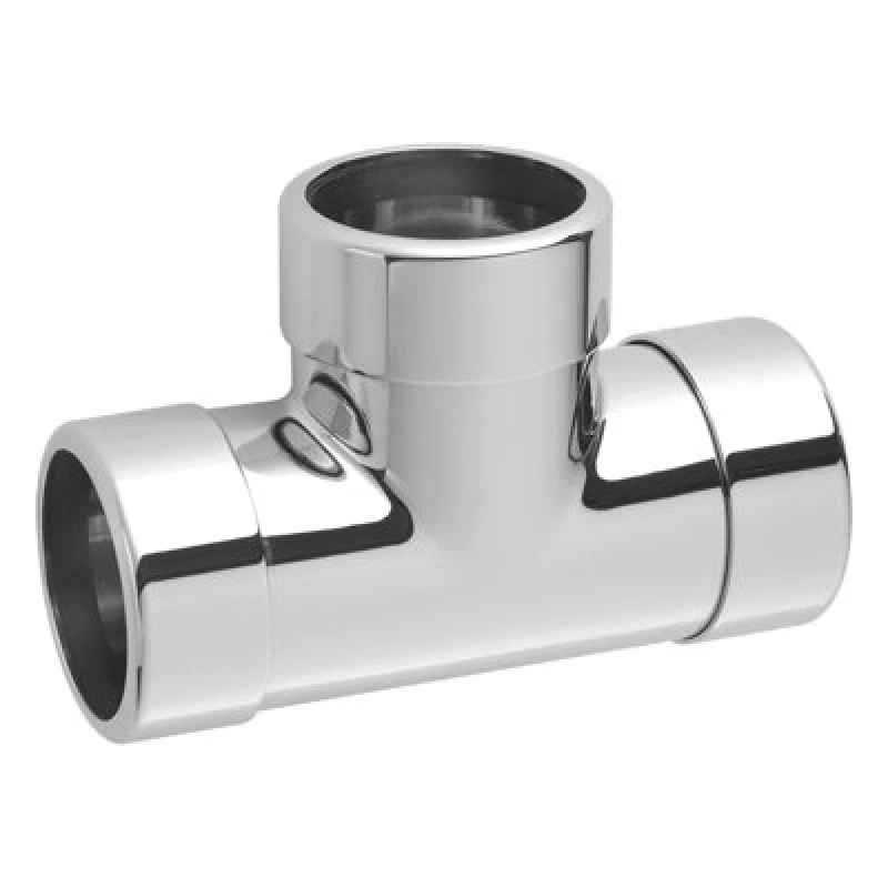 Image of McAlpine 42E-CB 1.5" Chrome Plated Brass Compression Tee Silver