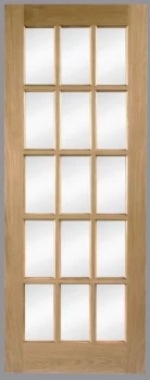 Image of Wickes Hexham Internal Glazed Oak Veneer Door - 1981 x 762mm
