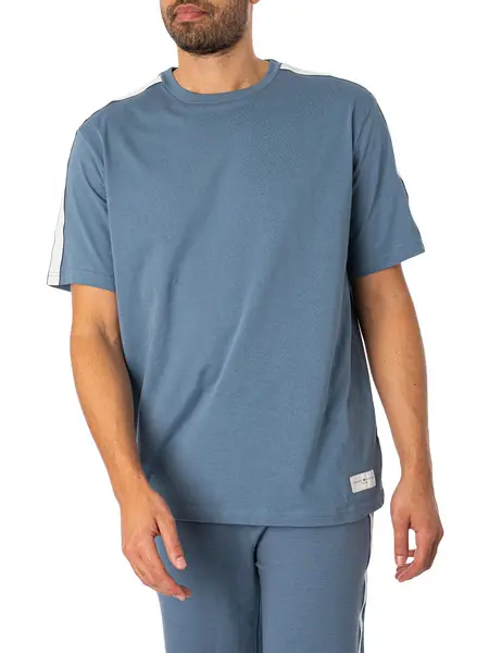 Image of Tommy Hilfiger Lounge Logo T-Shirt Blue Coal L