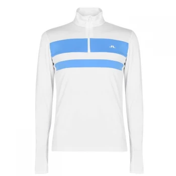 Image of J Lindeberg Mid Zip Top - White
