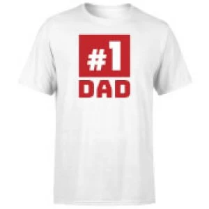 Image of Number 1 Dad T-Shirt - White - 3XL