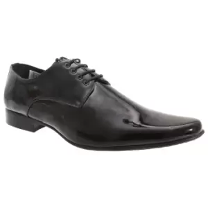 Image of Goor Mens Patent Leather Lace-Up Chisel Toe Gibson Dress Shoes (13 UK) (Black Patent)