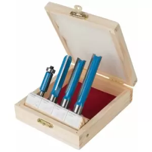 Image of Silverline - Kitchen Router Bit Set 4pce - 1/2" / 1/4"