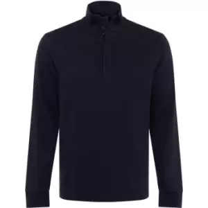 Image of French Connection Popcorn Jersey Half Zip Top - Blue