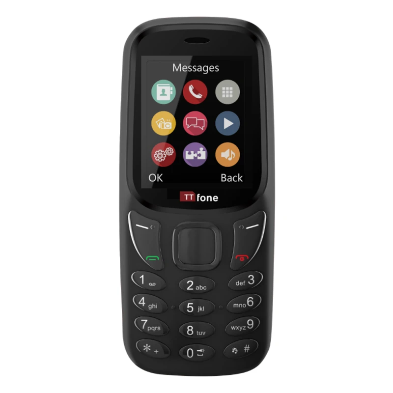 Image of TTfone TTfone TT170 Black Dual SIM - High Quality, Affordable Mobile with USB Cable