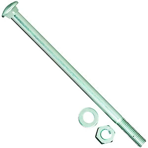 Image of Wickes Carriage Bolt Nut and Washer M8x100mm Pack 6