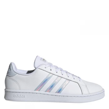Image of adidas Grand Court Womens Trainers - White/Halblu
