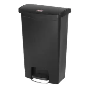 Image of Rubbermaid SLIM JIM waste collector with pedal, capacity 50 l, WxHxD 456 x 719 x 292 mm, black
