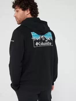 Image of Columbia Mens Trek Graphic Hoodie - Black Size S, Men