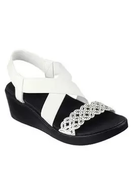 Image of Skechers Arch Fit Rumble Sandals - White, Size 5, Women