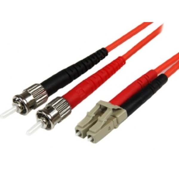 Image of StarTech 50125 Multimode Duplex Fiber Patch Cable LC ST 1m