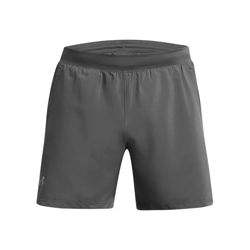 Image of Under Armour Launch 5 Sweat Shorts Castlerock/Reflective XL