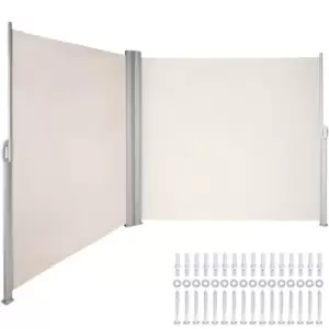 Image of Retractable Patio Screen, Retractable Fence, 63x236inch, Privacy Screen, White