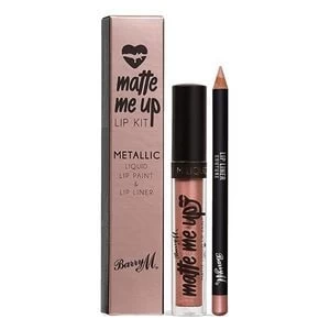 Image of Barry M Matte Me Up Metallic Lip Kit Couture