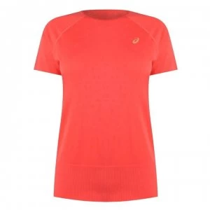 Image of Asics Seamless Running T Shirt Ladies - Red/Black