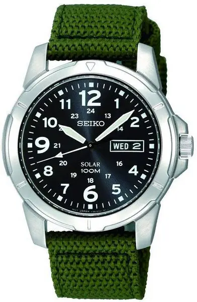 Image of Seiko Watch Solar Powered Gents - Black SO-451