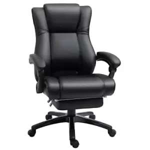 Image of Vinsetto Executive Home Office Chair High Back Recliner With Foot Rest Black