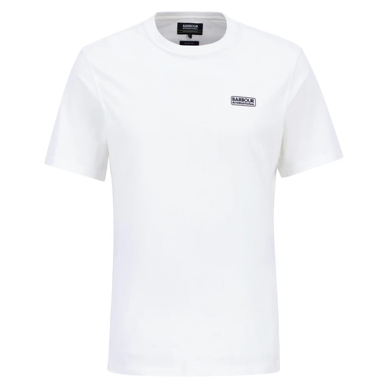 Image of Barbour International Mens Small Logo T-Shirt White male 3XL
