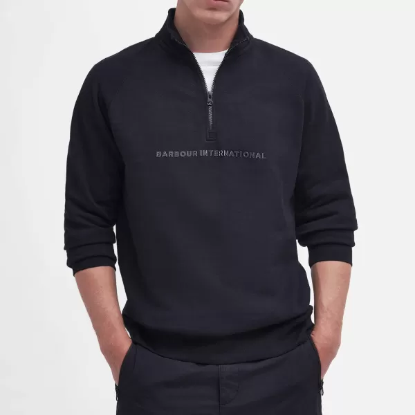 Image of Barbour International Shadow Logo Cotton-Blend Sweatshirt - M