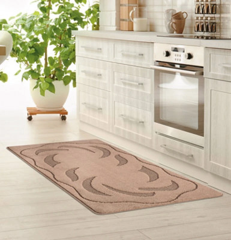 Image of Smart Living Smart Living Ovalack Heavy Duty Machine Washable Hallway Kitchen Non Slip Door Mat in Beige Size: 50cm x 80cm Beige 50cm x 80cm Unisex