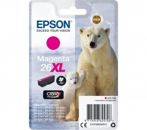 Image of Epson Polar Bear 26XL Magenta Ink Cartridge