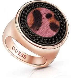Image of Ladies Guess Rose Gold Plated Animal Twist Ring