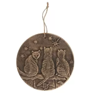 Image of Copper Wish Upon A Star Terracotta Plaque by Lisa Parker