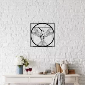Image of Vitruvian Bird Black Decorative Metal Wall Accessory