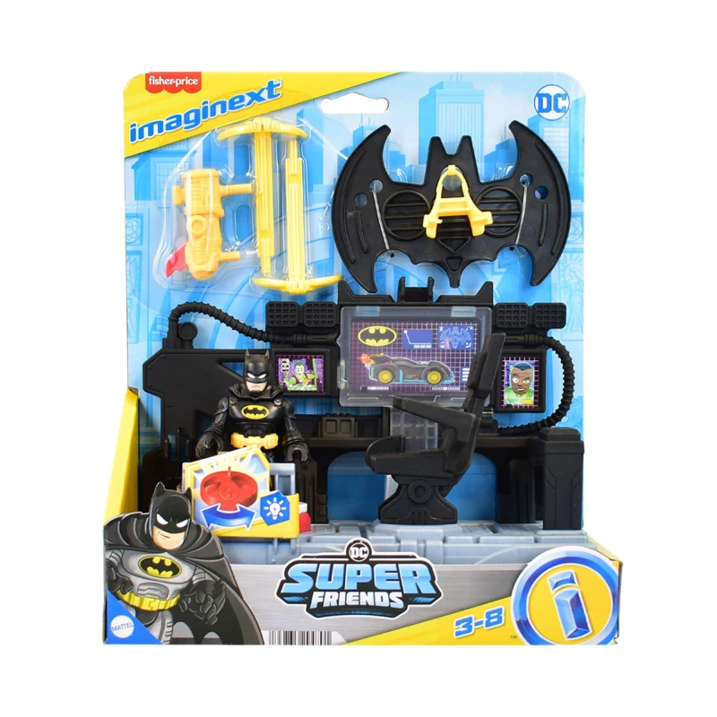 Image of Mattel Kids Imaginext Super Friends Bat Command Center Action Figures Multi male One Size