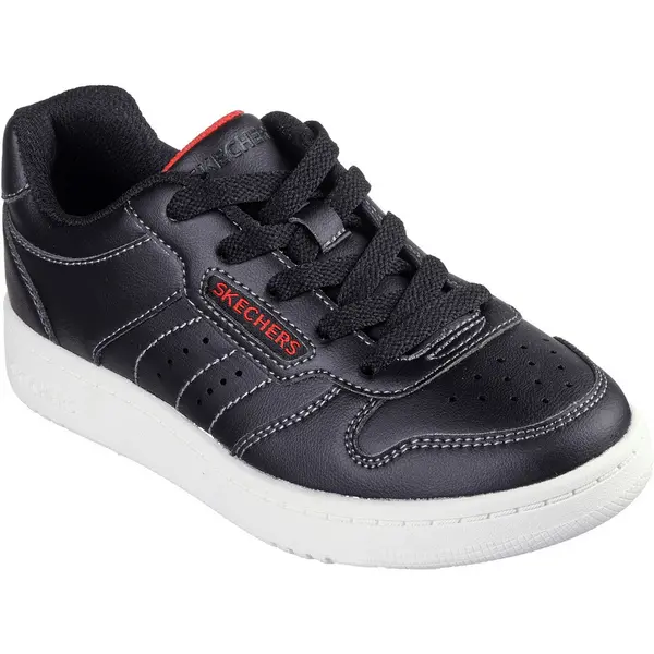 Image of Skechers Boys Quick Street Vorton Leather Upper Trainers UK Size 2 (EU 35)