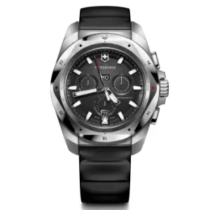 Image of Victorinox I.N.O.X Chrono Quartz Black Dial Black Rubber Strap Mens Watch 241983