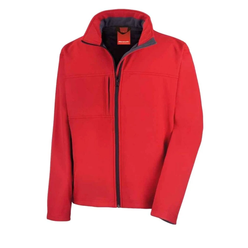 Image of Result Result Men Classic Soft Shell Jacket in Red Size: Small Red S Male 5063470297191