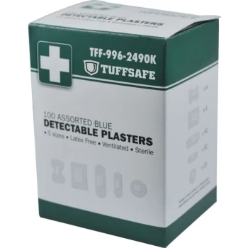 Image of Assorted Blue Detectable Plasters (Box-100) - Tuffsafe