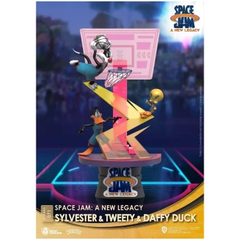 Image of Beast Kingdom Space Jam: A New Legacy D-Stage Diorama - Sylvester, Tweety & Daffy Duck