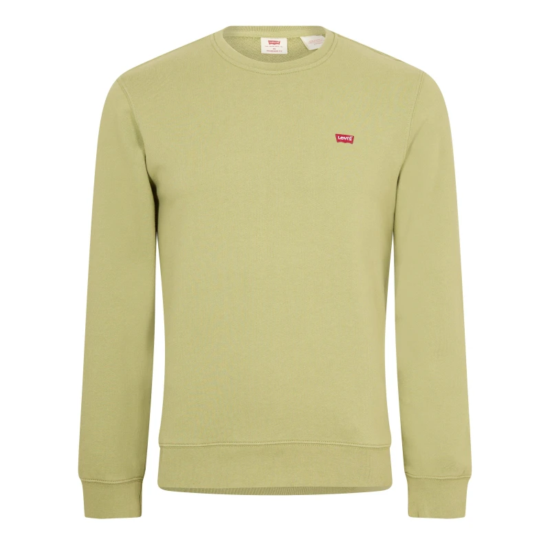 Image of Levis Mens The Original Hm Sage Fren Crew Sweatshirt Sage male XS