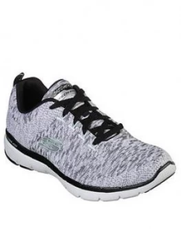 Image of Skechers Flex Appeal 3.0 Trainer - Grey/Black