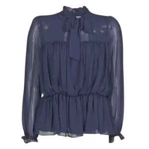 Image of Naf Naf HAZUL C1 womens Blouse in Blue - Sizes UK 8,UK 10,UK 12