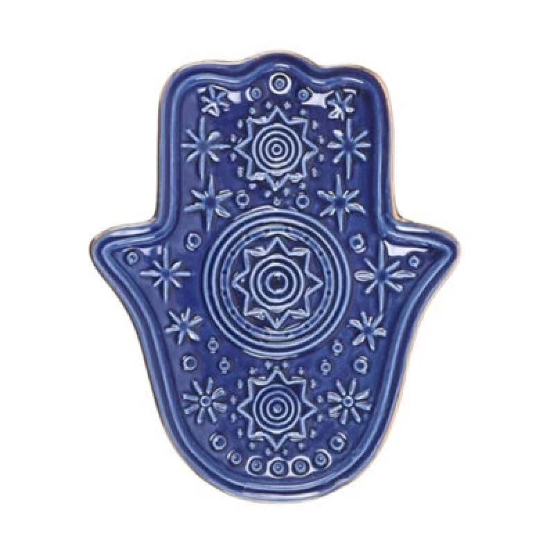Image of Something Different Something Different Hamsa Hand Incense Holder in Dark Blue Dark Blue One Size Unisex 5063852075614